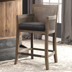 Encore Counter Stool in Gray or Natural Performance Fabric