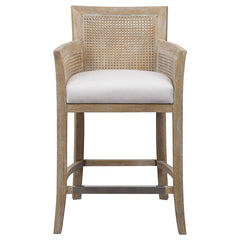 Encore Counter Stool in Gray or Natural Performance Fabric