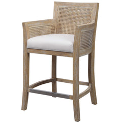 Encore Counter Stool in Gray or Natural Performance Fabric