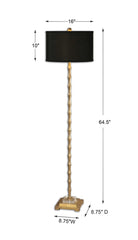 Quindici Floor Lamp in Gold Leaf