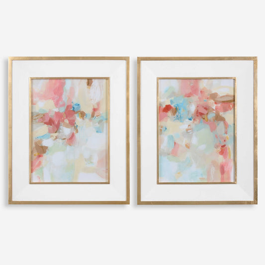 A Touch of Blush Framed Abstract Prints