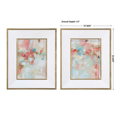 A Touch of Blush Framed Abstract Prints