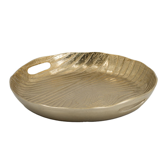 Antique Round Gold Tray