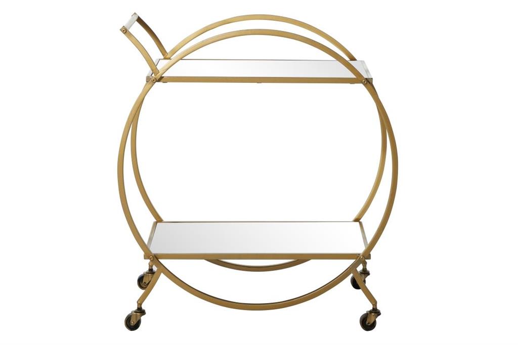 Gold Metal Bar Cart