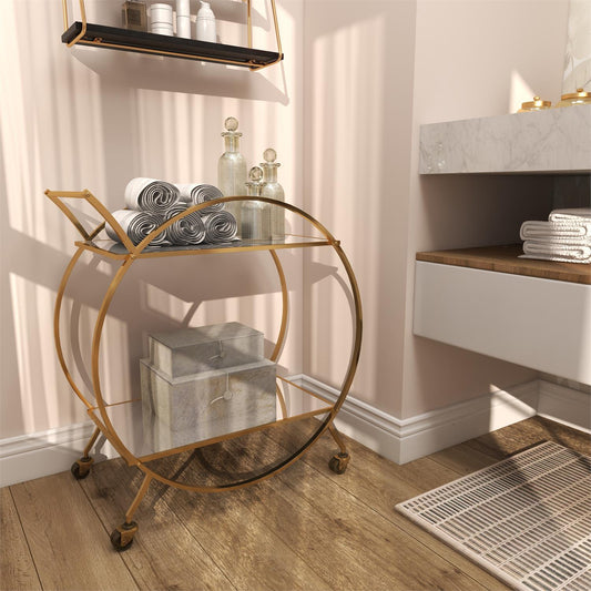 Gold Metal Bar Cart