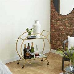 Gold Metal Bar Cart