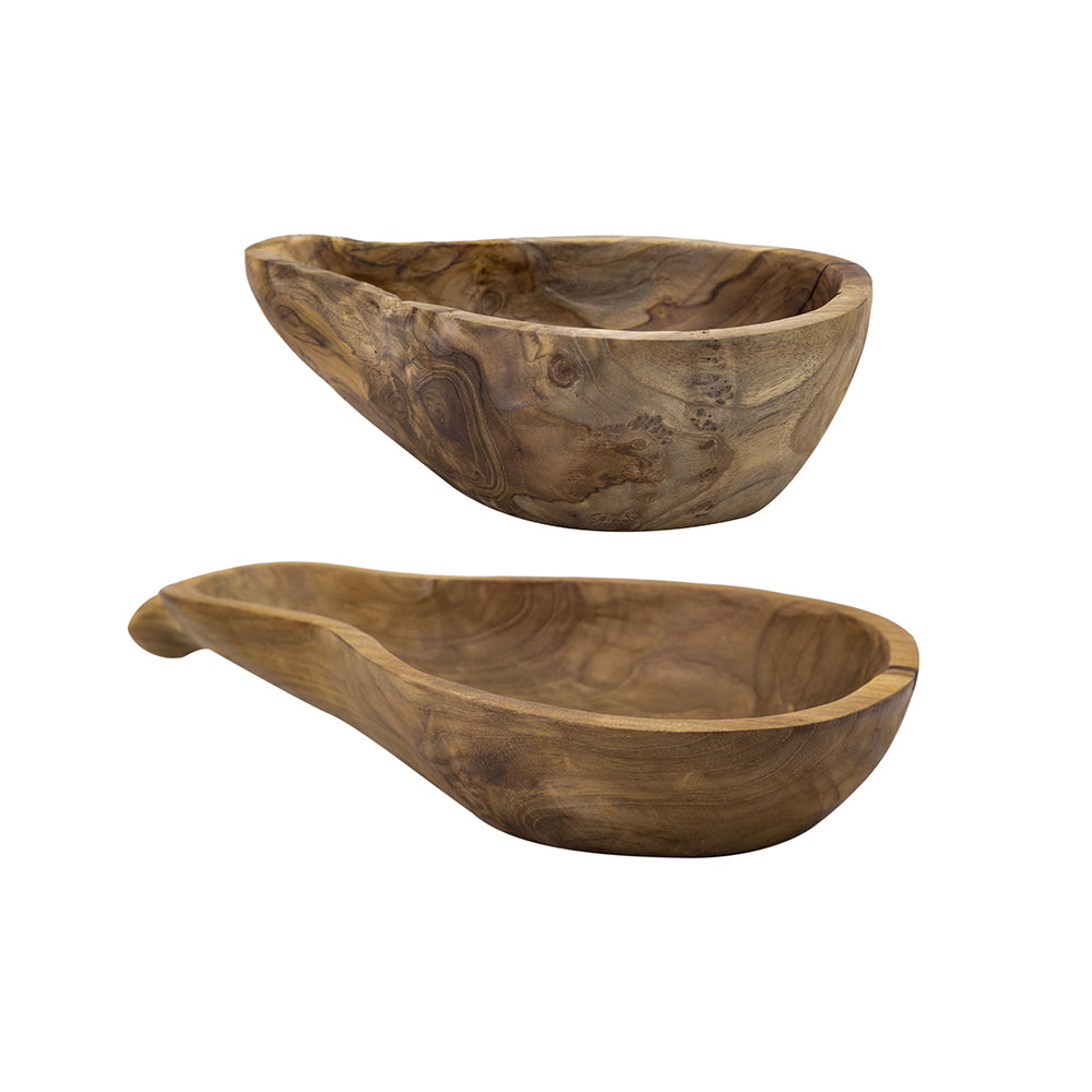 Teak Gourd Bowls