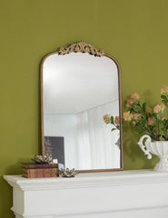 Small Arched Vertical Mirror with Adornments