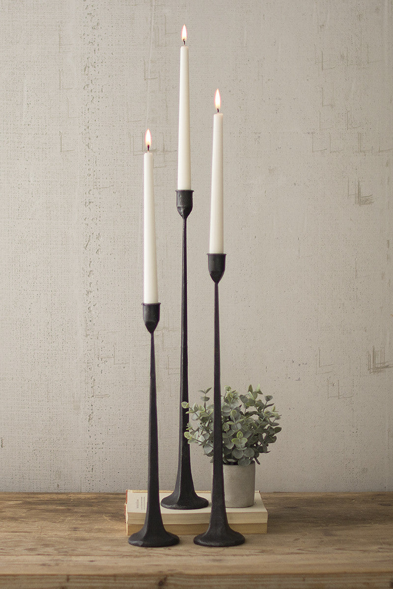 Tall Cast Iron Candle Holder