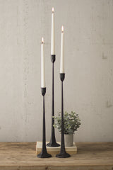 Tall Cast Iron Candle Holder