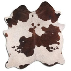 Dark Champagne with White Cowhide Hide Rug