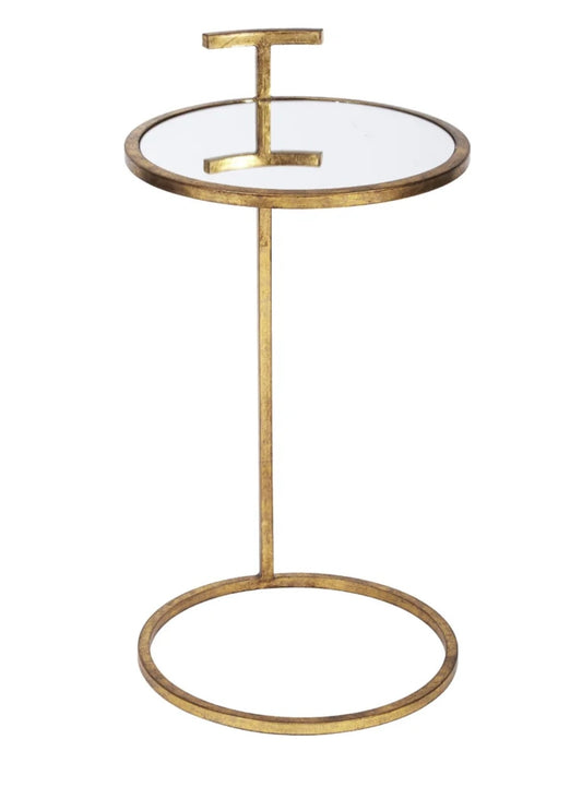 Round Antique Gold Westerly Martini Table