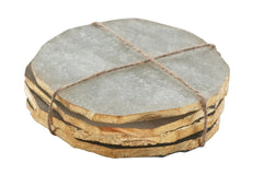 Quartz Coasters with Gold Edging