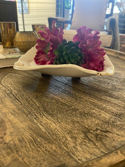 White Footed Pottery Bowls