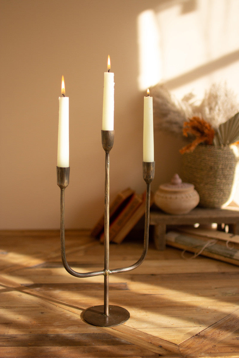 Brass Tapered Candelabra