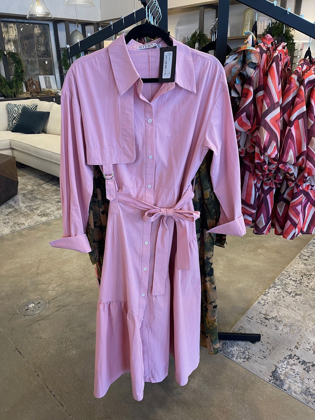 Pink Shirt Dress