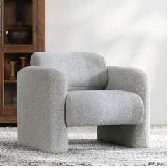 Marcel Boucle Accent Chair Mercury Gray