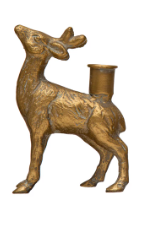 Gold Cast Iron Deer Taper Holder