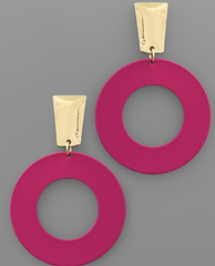 Color Circle Earrings