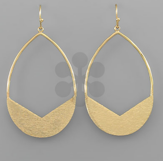 Teardrop Scratch Earrings