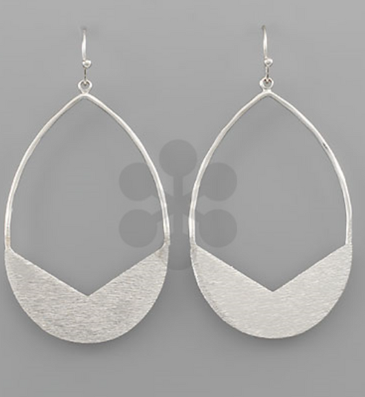 Teardrop Scratch Earrings