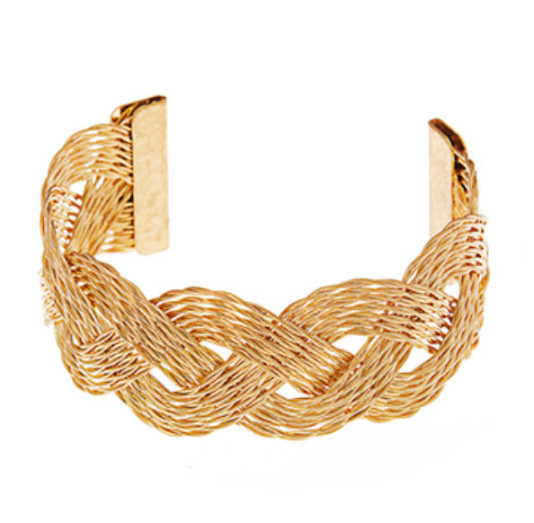 Woven Metal Cuff Bracelet