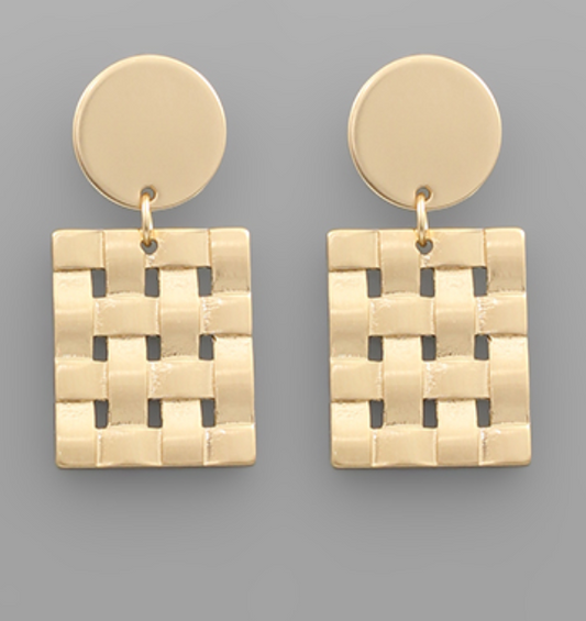 Woven Basket Earrings