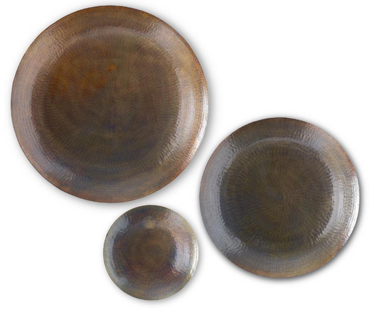 Bronze Metal Wall Tray Medallions