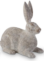 Assorted Gray Textured Resin Rabbits