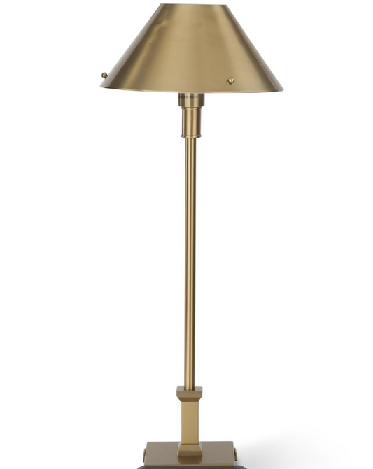 30in Slender Gold Metal Table Lamp