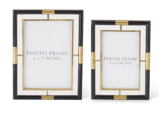 Black Cream & Gold Tiled Photo Frames