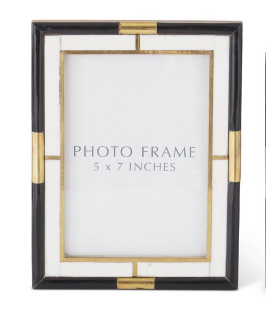 Black Cream & Gold Tiled Photo Frames