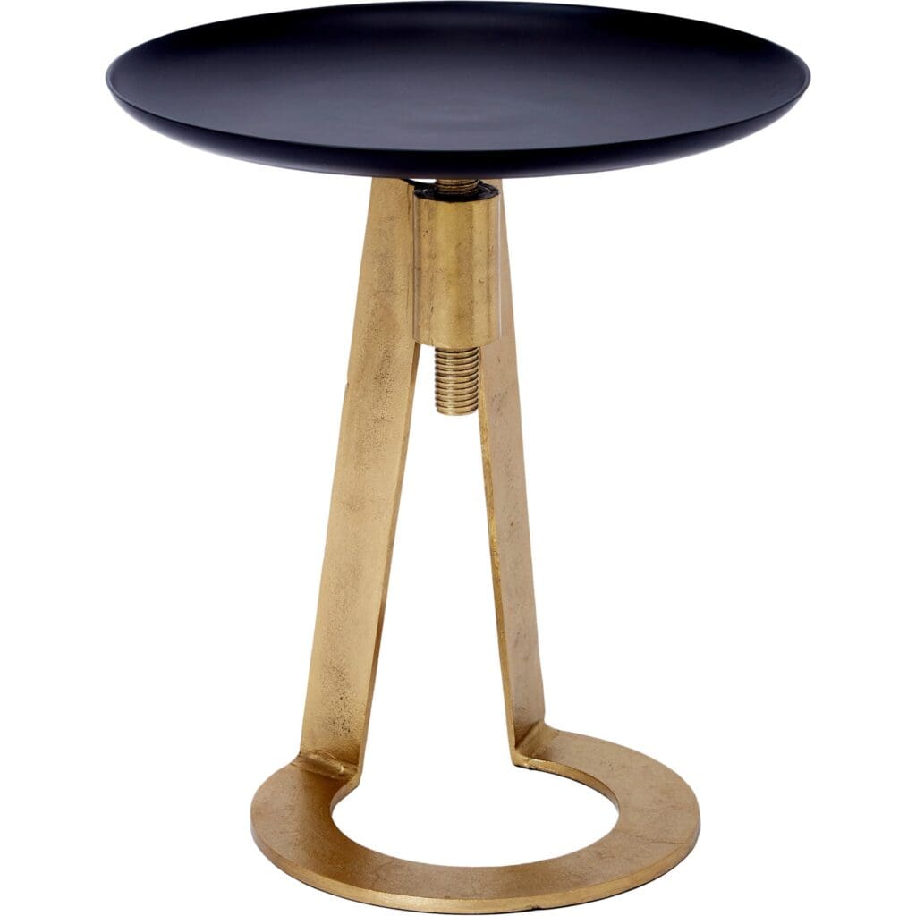 Black and Gold Adjustable Luka Accent Table