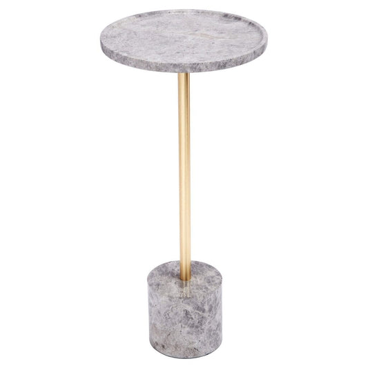 Sheldon Gold and Grey Marble Martini Table