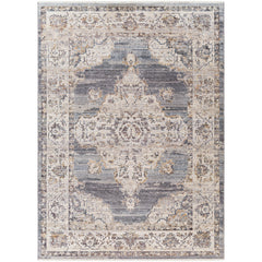 Aida Rug-Gray & Deep Teal