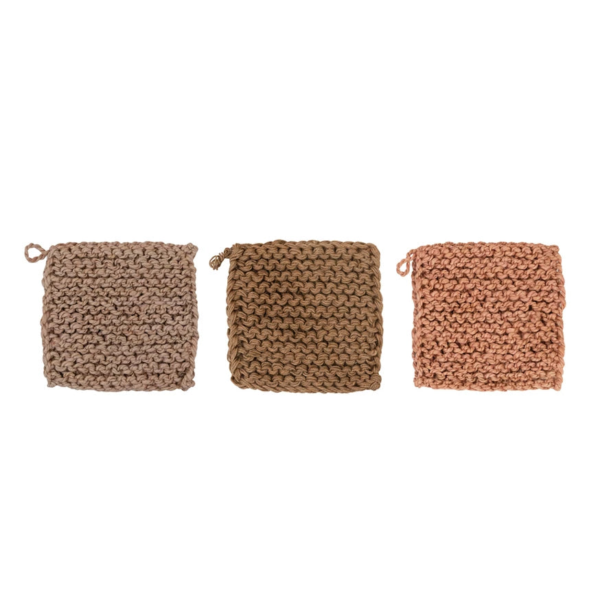 8" Jute Crotcheted Potholders