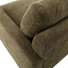 Antonio Sofa in Dark Olive with Natural Wood Legs