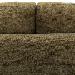 Antonio Sofa in Dark Olive with Natural Wood Legs