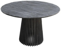 Austin 47" Round Matte Black Dining Table