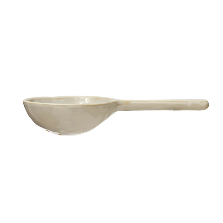 STONEWARE STRAINER SPOON