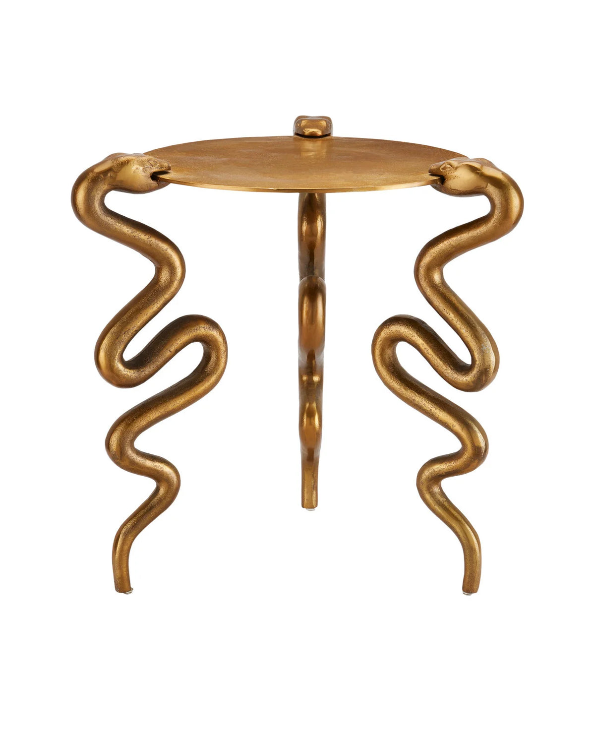 Serpent Brass Accent Table