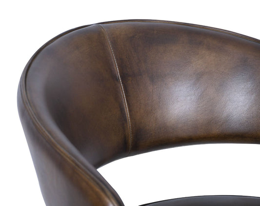 Dover Counter Chair in Handwashed Chestnut Buffalo Leather