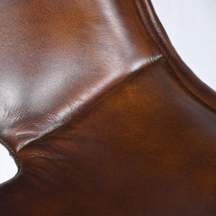 Stanley Counter Chair Hand Washed Chestnut Leather