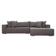 Clarisse Chaise Sectional - Dark Grey