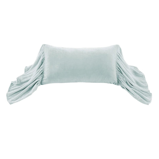 Stella Faux Silk Velvet Ruffled Pillow