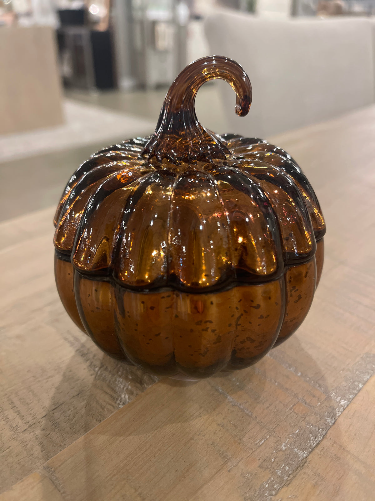 Mercury Glass Pumpkin Candle