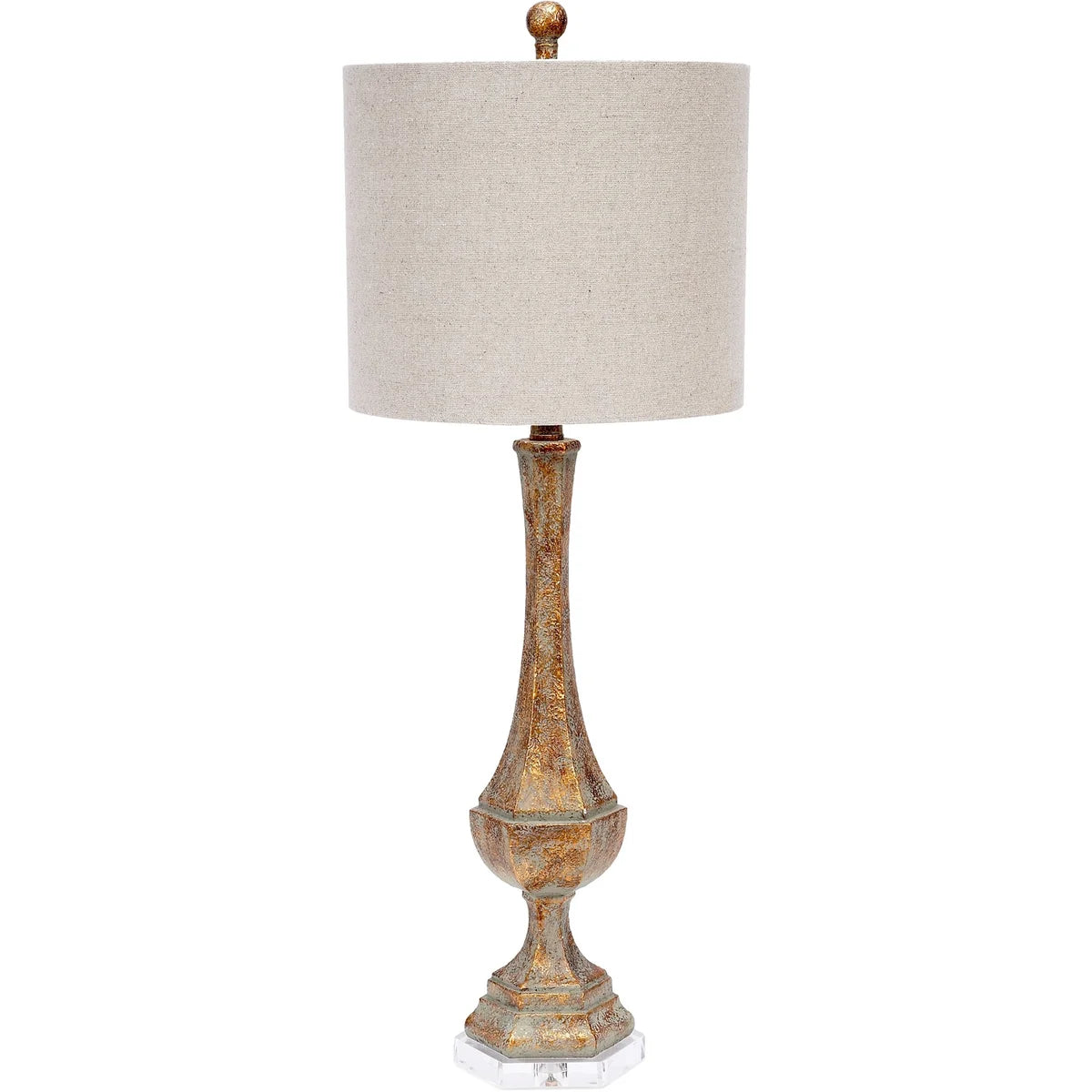 AGED GOLD BUFFET LAMP