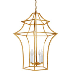 CLAUDIA GOLD LEAF PAGODA CHANDALIER