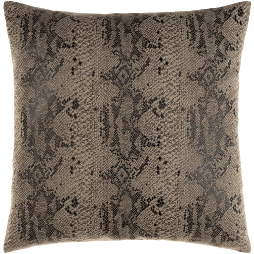 Down Faux Snake Skin Pillow