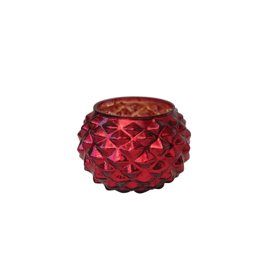 Red Mercury Glass Votive